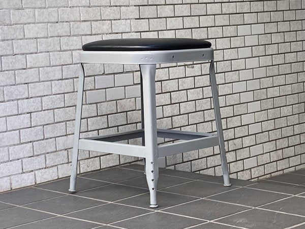 リオン LYON ファクトリースツール FACTORY STOOL グレー Sサイズ クッションシート インダストリアル ガレージ P.F.S取扱 ■