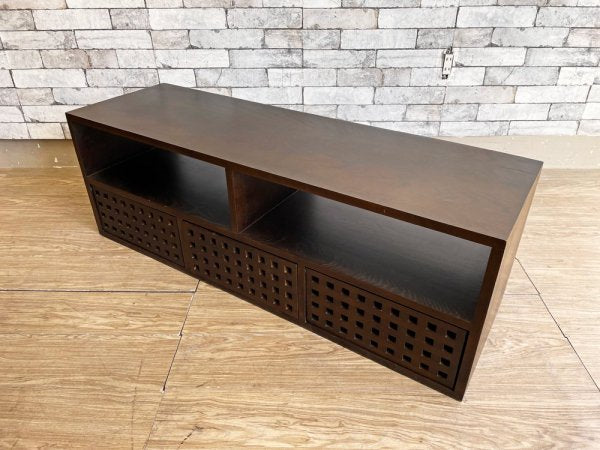 エーフラット a.flat キューブ Cube テレビボード AVボード アッシュ無垢材 引き出し3杯 W116cm アジアンモダンスタイル 定価￥69,465- ●