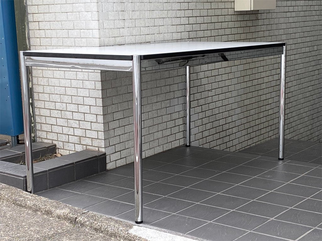 USMハラー USM Haller モジュラーファニチャー Modular Furniture ハラーテーブル ワークデスク W150cm ホワイトラミネート天板 C ■