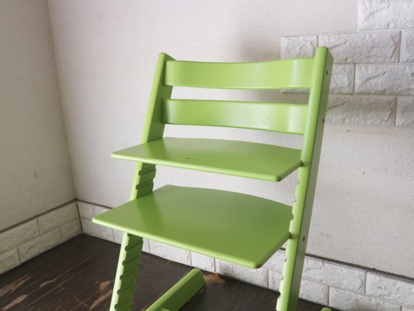 ストッケ STOKKE トリップトラップ TRIPP TRAPP ベビーチェア キッズチェア ライムグリーン S/N4～ 北欧 ノルウェー ◎