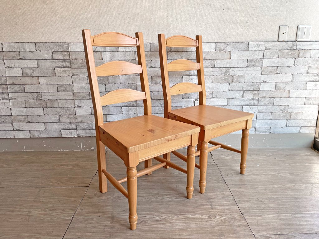 プランテーショングロウンティンバース Plantation Grown Timbers パイン材 ダイニングチェア 2脚セット 古材 カントリースタイル ●