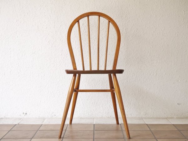 アーコール Ercol ビンテージ フープバック ダイニングチェア エルム材 英国家具 UKビンテージ ◇