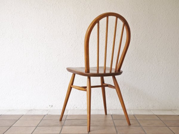 アーコール Ercol ビンテージ フープバック ダイニングチェア エルム材 英国家具 UKビンテージ ◇