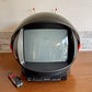 フィリップス PHILIPS ディスカバラー DISCOVERER TV カラーテレビ 14S11B 80年代ブラウン管テレビ リモコン＆アンテナ付 オレンジ スペースエイジ 希少 ジャンク品 ●