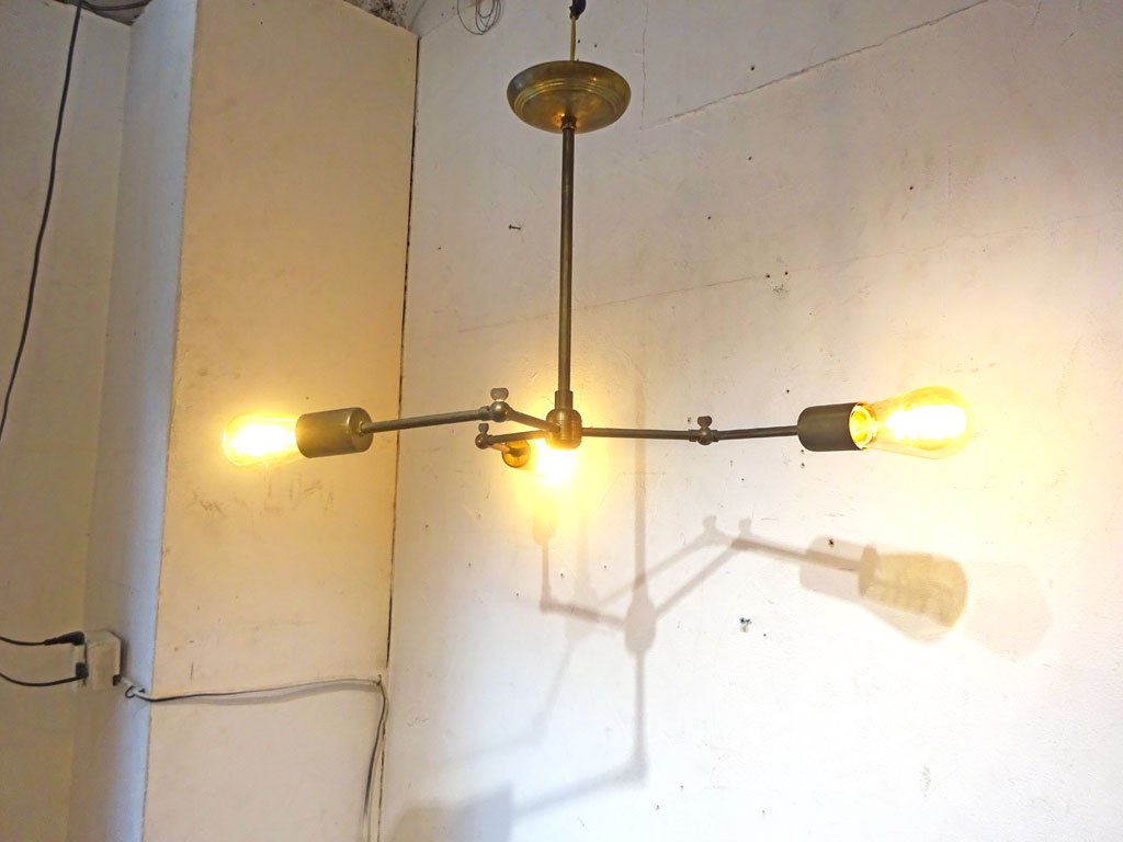 アクメファニチャー ACME furniture 3アーム ソリッドブラスランプ 3arm solid brass lamp ペンダントライト 真鍮 ★