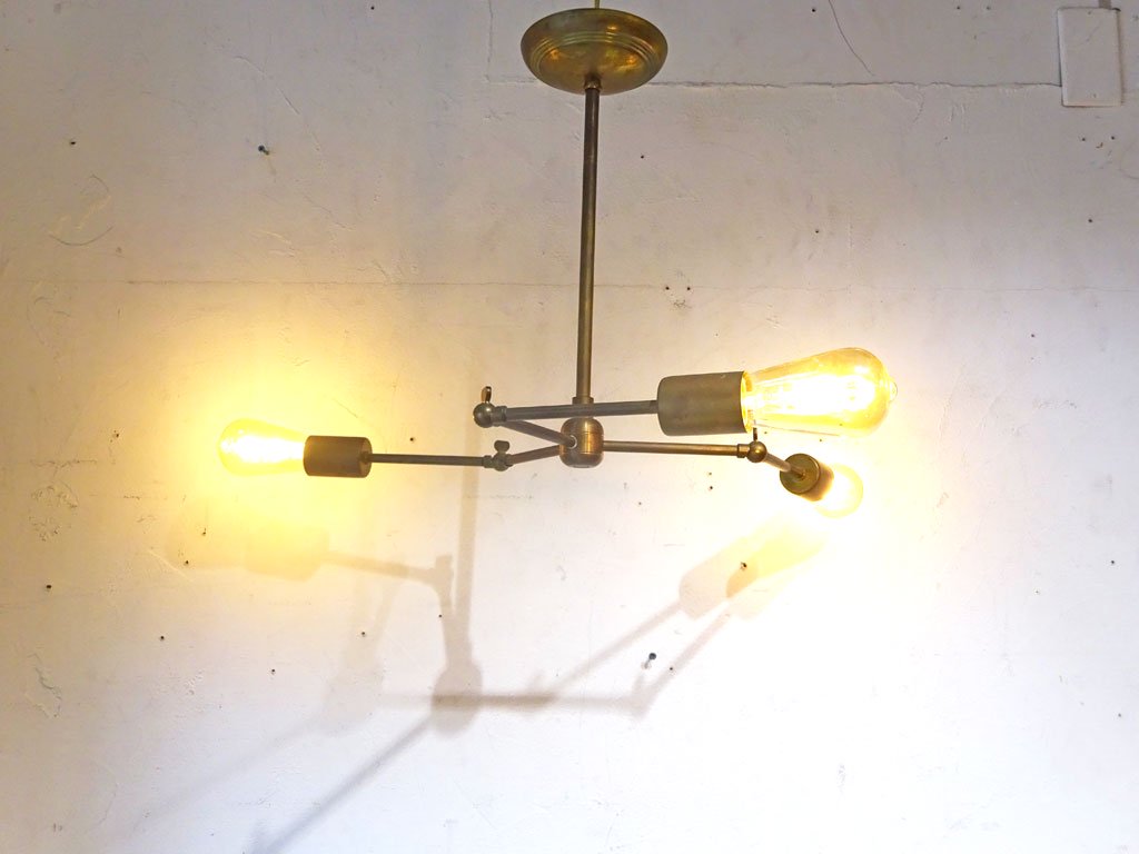 アクメファニチャー ACME furniture 3アーム ソリッドブラスランプ 3arm solid brass lamp ペンダントライト 真鍮 ★