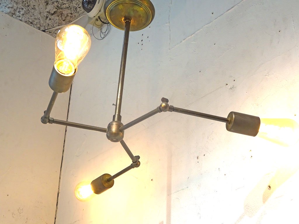 アクメファニチャー ACME furniture 3アーム ソリッドブラスランプ 3arm solid brass lamp ペンダントライト 真鍮 ★