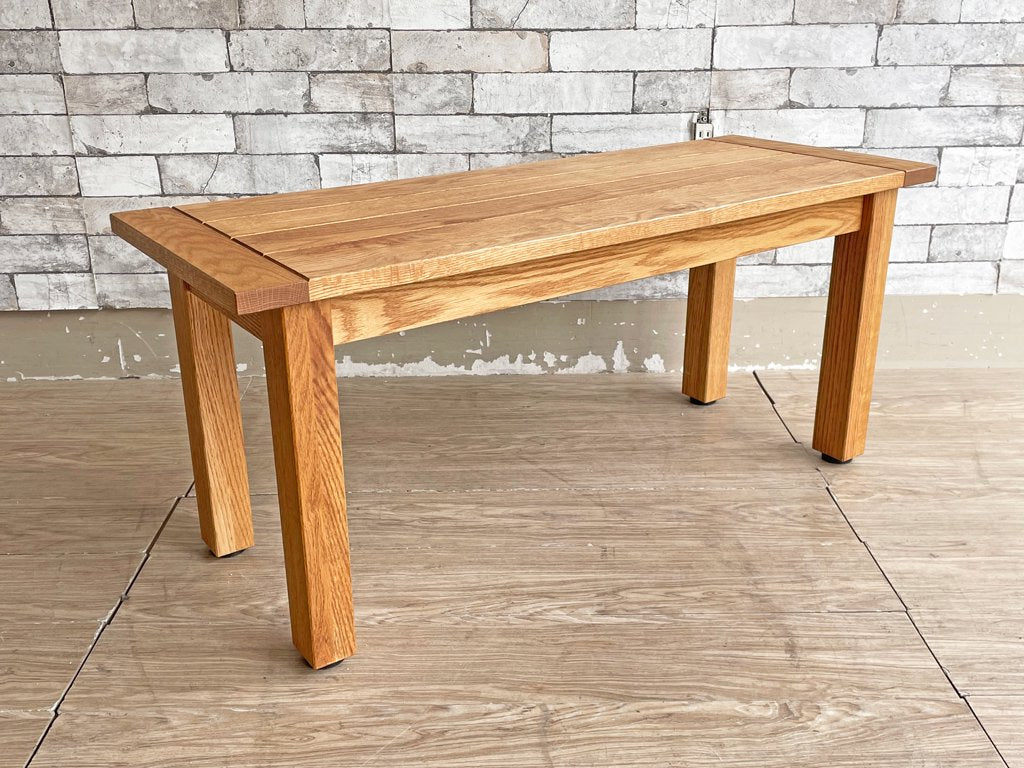 モモナチュラル MOMO natural ユニットベンチ UNIT BENCH オーク材 OAK W100 定価￥44,000- ●