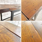 インダストリアルデザイン Industrial Design ワークデスク コンソールテーブル 作業台 パイン材天板 × ビンテージスチール脚 W190cm 店舗什器 リメイク家具 ●