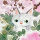 渡辺あきお Akio Watanabe 心地よい花色 子猫 版画 ジクレープリント 147/175 サイン入り 額装品 画家 絵本作家 ●