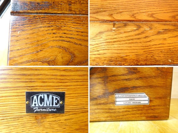 アクメ ファニチャー ACME Furniture グランビュー GRANDVIEW オーク無垢材 ダイニングテーブル W150 廃盤品 ★