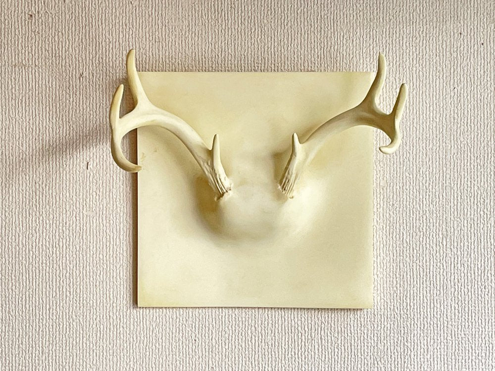 エリッヒ・ジンダー Erich Ginder ゴーストアントラー コートラック Ghost Antler Coat Rack ホワイト 28×28cm 合成樹脂 壁掛けフック アメリカ ●
