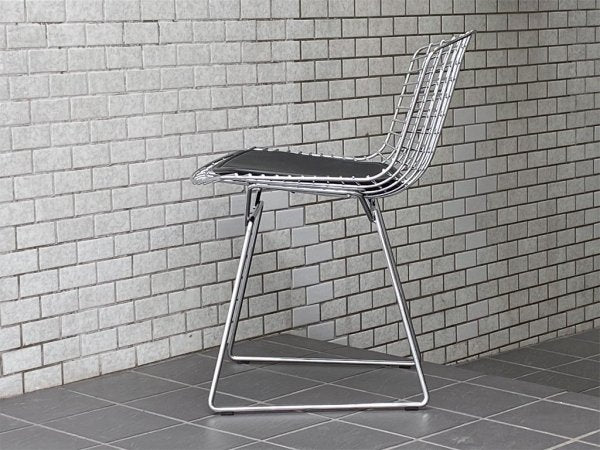 ノル Knoll 420 サイドチェア ワイヤーチェア シートパッド付 ハリー・ベルトイア ミッドセンチュリーモダン ■