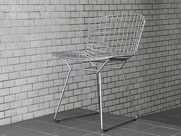 ノル Knoll 420 サイドチェア ワイヤーチェア シートパッド付 ハリー・ベルトイア ミッドセンチュリーモダン ■