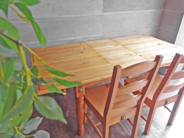 プランテーショングロウンティンバース Plantation Grown Timbers パイン材 ダイニングチェア 2脚セット 古材 カントリースタイル♪