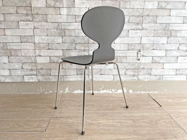 フリッツハンセン Fritz Hansen アントチェア ANT CHAIR カラードアッシュ ブラック アルネ・ヤコブセン Arne Jacobsen デンマーク 定価￥44,000- ●