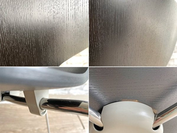 フリッツハンセン Fritz Hansen アントチェア ANT CHAIR カラードアッシュ ブラック アルネ・ヤコブセン Arne Jacobsen デンマーク 定価￥44,000- ●