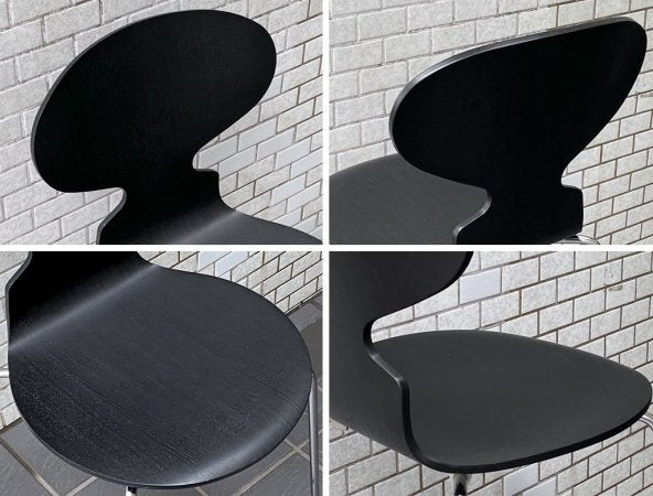 フリッツハンセン Fritz Hansen アントチェア ANT CHAIR アルネ ヤコブセン カラードアッシュ ブラック 4本脚 アリンコチェア 北欧 デンマーク ■