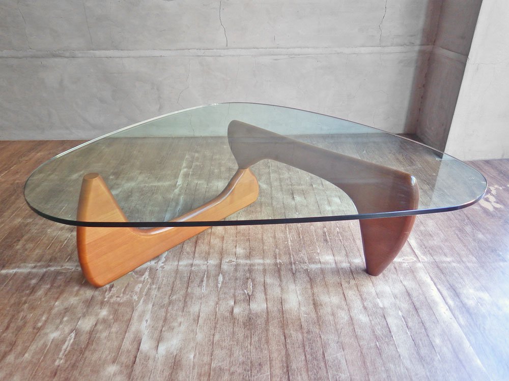 イサムノグチ Isamu Noguchi コーヒーテーブル Coffee Table ガラス天板厚15mm リプロダクト品 デザイナーズ家具 名作♪