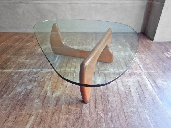 イサムノグチ Isamu Noguchi コーヒーテーブル Coffee Table ガラス天板厚15mm リプロダクト品 デザイナーズ家具 名作♪