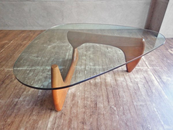 イサムノグチ Isamu Noguchi コーヒーテーブル Coffee Table ガラス天板厚15mm リプロダクト品 デザイナーズ家具 名作♪