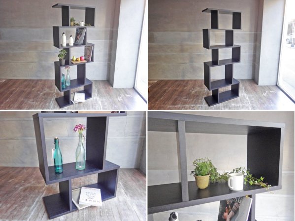 コンランショップ CONRAN SHOP バランス アルコーブ シェルフ BALANCE ALCOVE SHELVES オープンシェルフ 本棚 飾り棚 違い棚 チャコール ♪