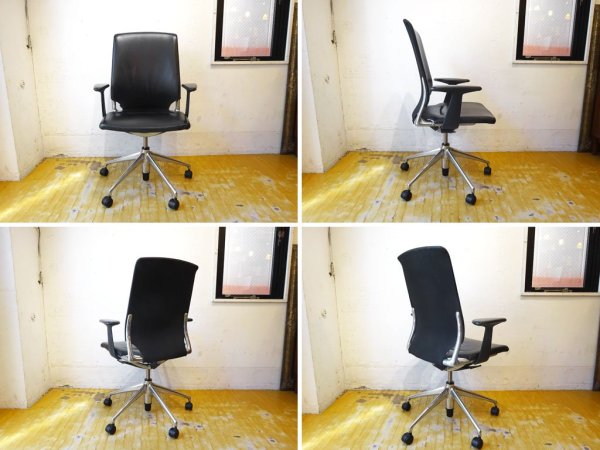 ヴィトラ vitra メダチェア Meda Chair デスクチェア ワークチェア レザー 革 昇降機能 リクライニングロック アルベルト・メダ ★