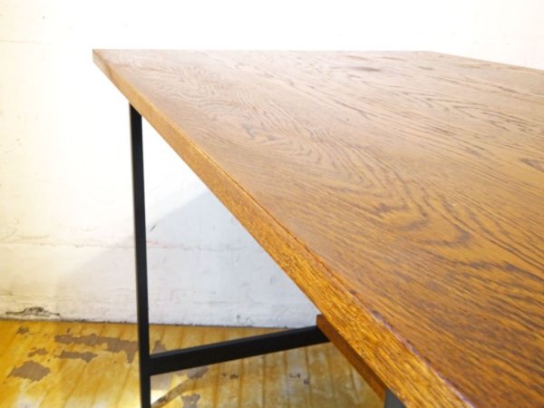 スタンダードトレード Standard trade ミーティングテーブル Meeting Table セミオーダーデスク オーク無垢材 Oak×鉄脚 ★