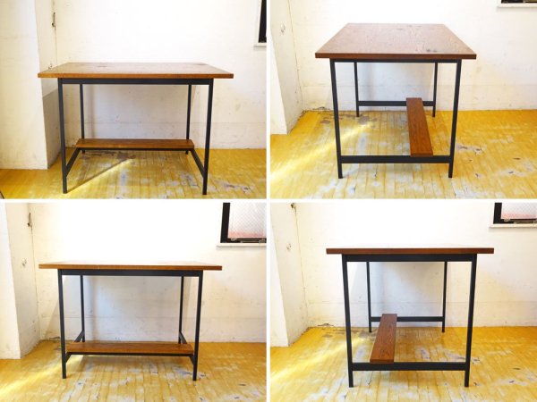 スタンダードトレード Standard trade ミーティングテーブル Meeting Table セミオーダーデスク オーク無垢材 Oak×鉄脚 ★