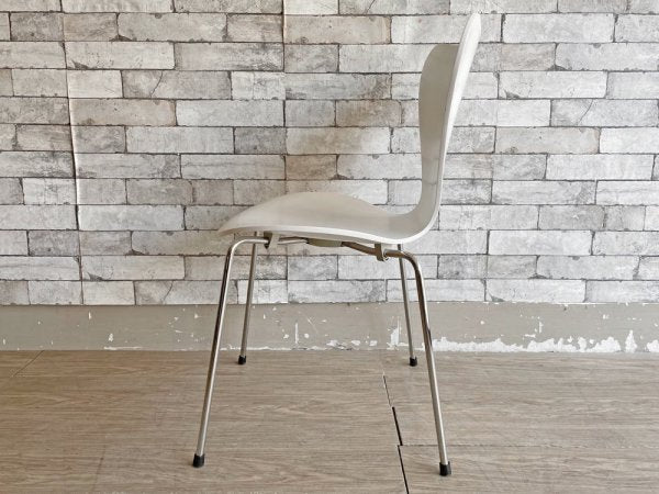 フリッツハンセン Fritz Hansen セブンチェア ホワイトラッカー アルネ・ヤコブセン デンマーク 北欧家具 2007年製 A ●