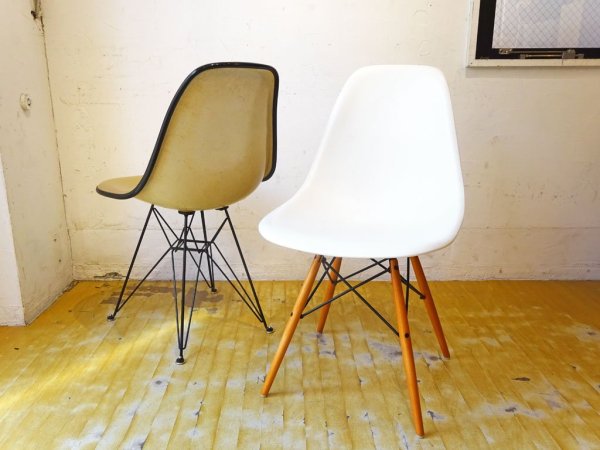 ヴィトラ vitra サイドシェルチェア ホワイト ドゥエルレッグベース ウッドベース DSW イームズ Eams ミッドセンチュリー ★