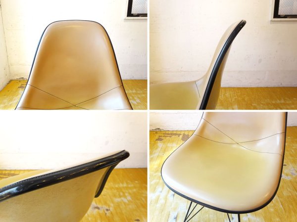 ハーマンミラー Herman Miller ビンテージ 3rd FRP ナウガレザー サイドシェルチェア 1stタイプ エッフェルベース DSR Moma ★