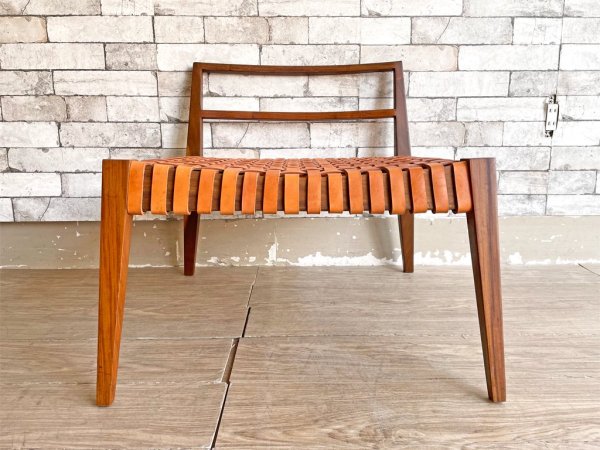 スティコッティ STICOTTI マテーラ MATERA ラウンジチェア イペ材 本革 レザー 編み込み Alejandro Sticotti コンランショップ購入品 ●