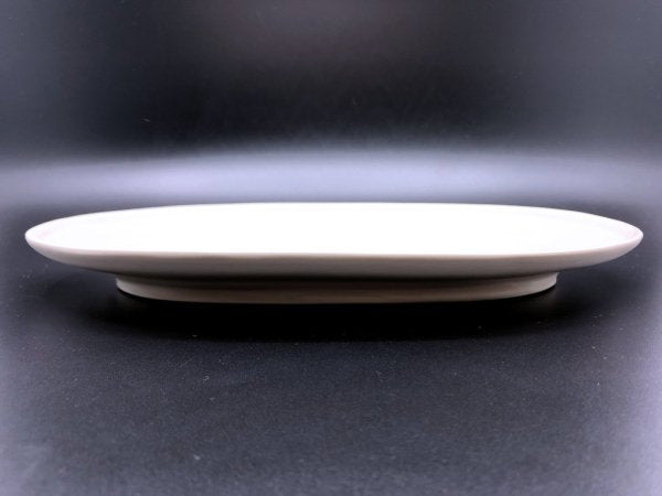 照井壮 So Terui オーバルプレート デルフトオーバル皿 浅 W30.5cm 磁器 マットホワイト 陶芸家 現代作家 A ●