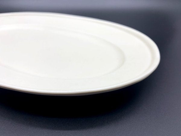 照井壮 So Terui オーバルプレート デルフトオーバル皿 浅 W30.5cm 磁器 マットホワイト 陶芸家 現代作家 A ●