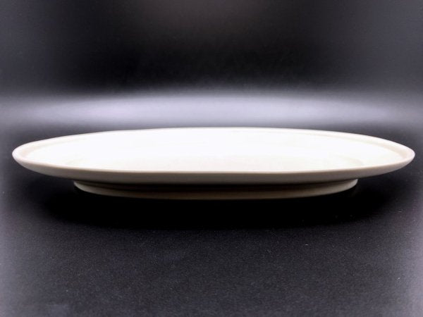 照井壮 So Terui オーバルプレート デルフトオーバル皿 浅 W30.5cm 磁器 マットホワイト 陶芸家 現代作家 B ●
