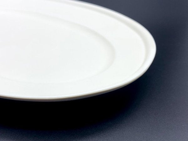 照井壮 So Terui オーバルプレート デルフトオーバル皿 浅 W30.5cm 磁器 マットホワイト 陶芸家 現代作家 B ●