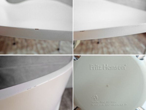 フリッツハンセン Fritz Hansen セブンチェア ホワイトラッカー アルネ・ヤコブセン デンマーク 北欧家具 2007年製 B ♪