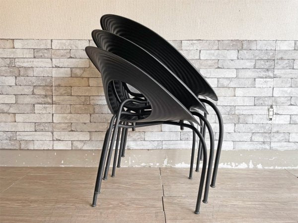 モローゾ MOROSO リップルチェア RIPPLE Chair スタッキングチェア ロン・アラッド Ron Arad ブラック C ●