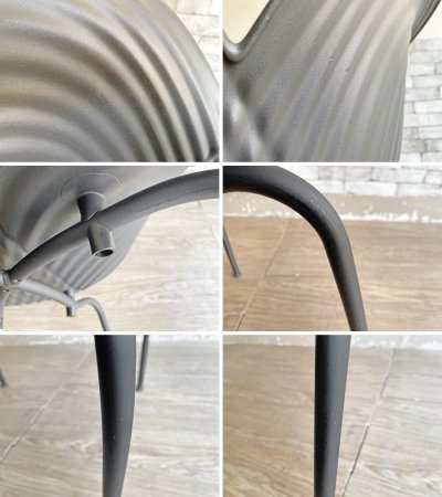 モローゾ MOROSO リップルチェア RIPPLE Chair スタッキングチェア ロン・アラッド Ron Arad ブラック C ●