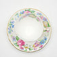 クラウンスタッフォードシャー Crown Staffordshire カップ＆ソーサー C/S 花柄 ピンク×ブルー UKビンテージ Vintage 英国 A ●