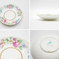 クラウンスタッフォードシャー Crown Staffordshire カップ＆ソーサー C/S 花柄 ピンク×ブルー UKビンテージ Vintage 英国 A ●