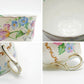 クラウンスタッフォードシャー Crown Staffordshire カップ＆ソーサー C/S 花柄 ピンク×ブルー UKビンテージ Vintage 英国 A ●