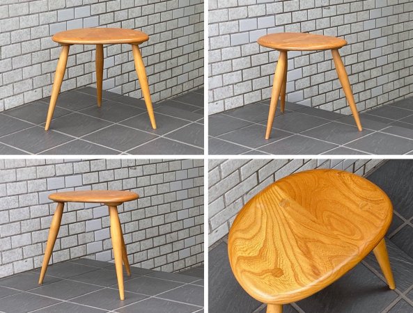 アーコール Ercol ネストテーブル nest of tables ペブルテーブル トリオ エルム材 UKビンテージ 英国 イギリス ■