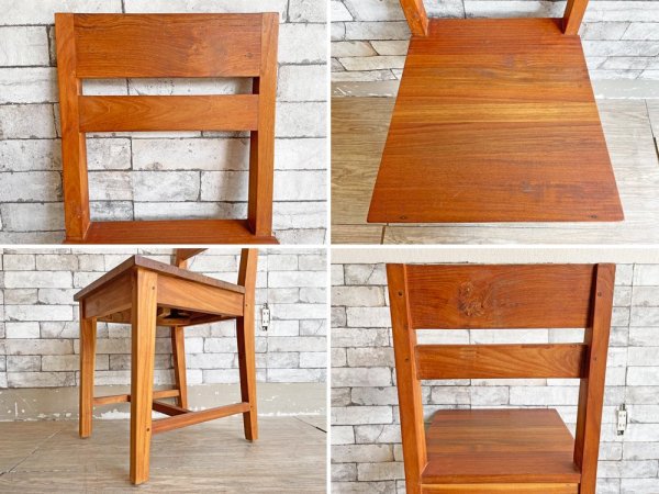 ギャラップ GALLUP リクレイムドチークチェア Reclaimed Teak Chair ダイニングチェア チーク無垢材 古材 ビンテージスタイル ●