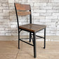 ギャラップ GALLUP アイアン & チーク ダイニングチェア Iron & Teak Dining Chair アジャスター付 インダストリアルスタイル ●