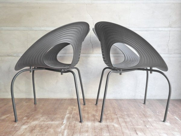 モローゾ MOROSO リップルチェア RIPPLE Chair 2脚セット スタッキングチェア ロン・アラッド Ron Arad ブラック ♪