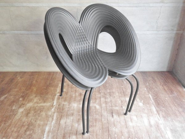 モローゾ MOROSO リップルチェア RIPPLE Chair 2脚セット スタッキングチェア ロン・アラッド Ron Arad ブラック ♪