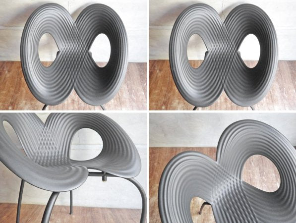 モローゾ MOROSO リップルチェア RIPPLE Chair 2脚セット スタッキングチェア ロン・アラッド Ron Arad ブラック ♪