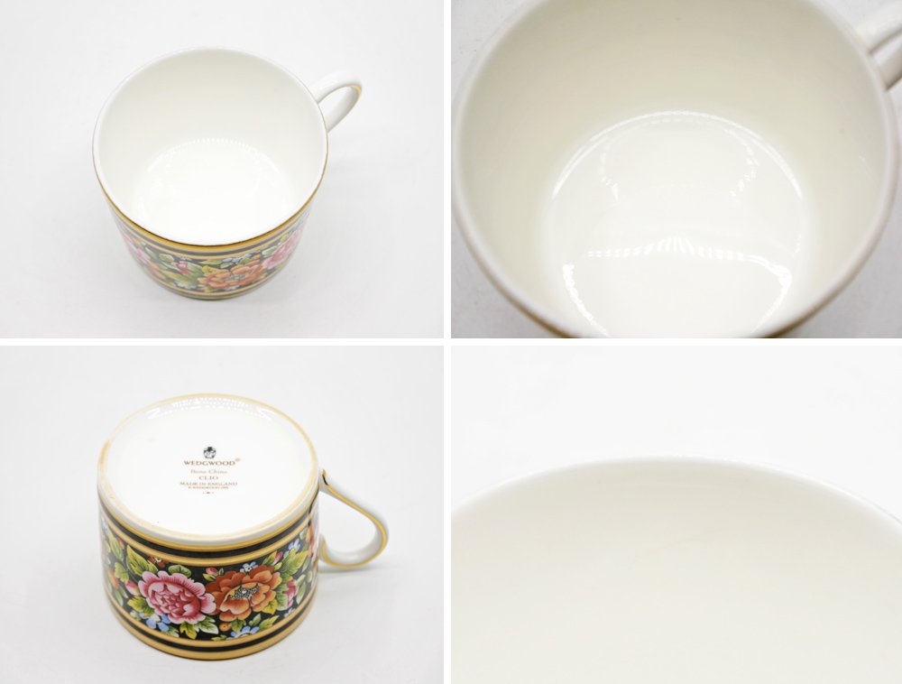 ウェッジウッド WEDGWOOD クリオ CLIO カップ＆ソーサー C/S 白磁 ボーンチャイナ BONE CHINA 英国食器 廃番 B ●